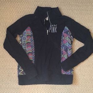 PINK 3/4 ZIP patterned sides